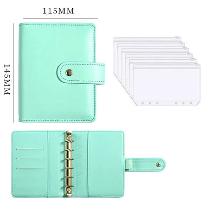 2023 Budget Planner – A7 Cash Envelope Savings Binder with 6 Holes for Financial Management, Loose-Leaf Notebook Organizer