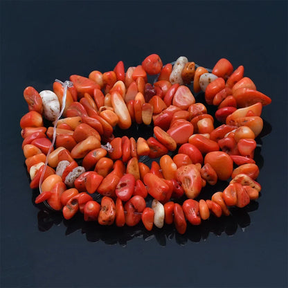 16 Inch Natural Stone Chip Beads - 5-8mm Irregular Crystal Agate Gravel Beads for DIY Bracelets & Jewelry Making