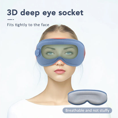 USB Heated Eye Mask with Vibration Massage – Relieve Eye Fatigue, Dry Eyes, and Promote Sleep for Home, Office & Travel