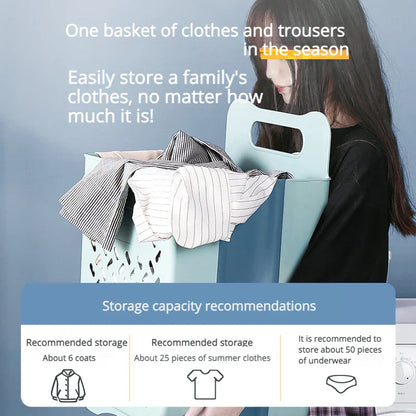 Space-Saving Wall-Mounted Folding Laundry Basket - Your Household Laundry and Bathroom Organizer