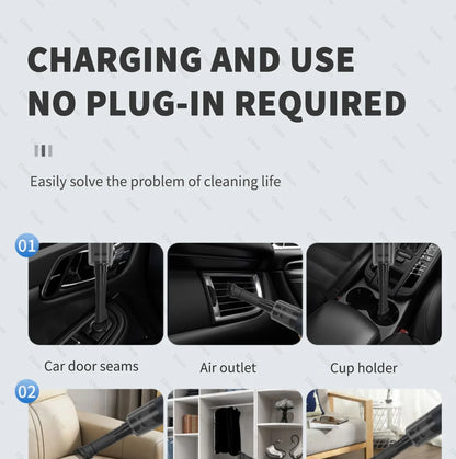 SZUK 18000PA Mini Portable Wireless Car Vacuum Cleaner – Powerful Handheld Cleaning Machine