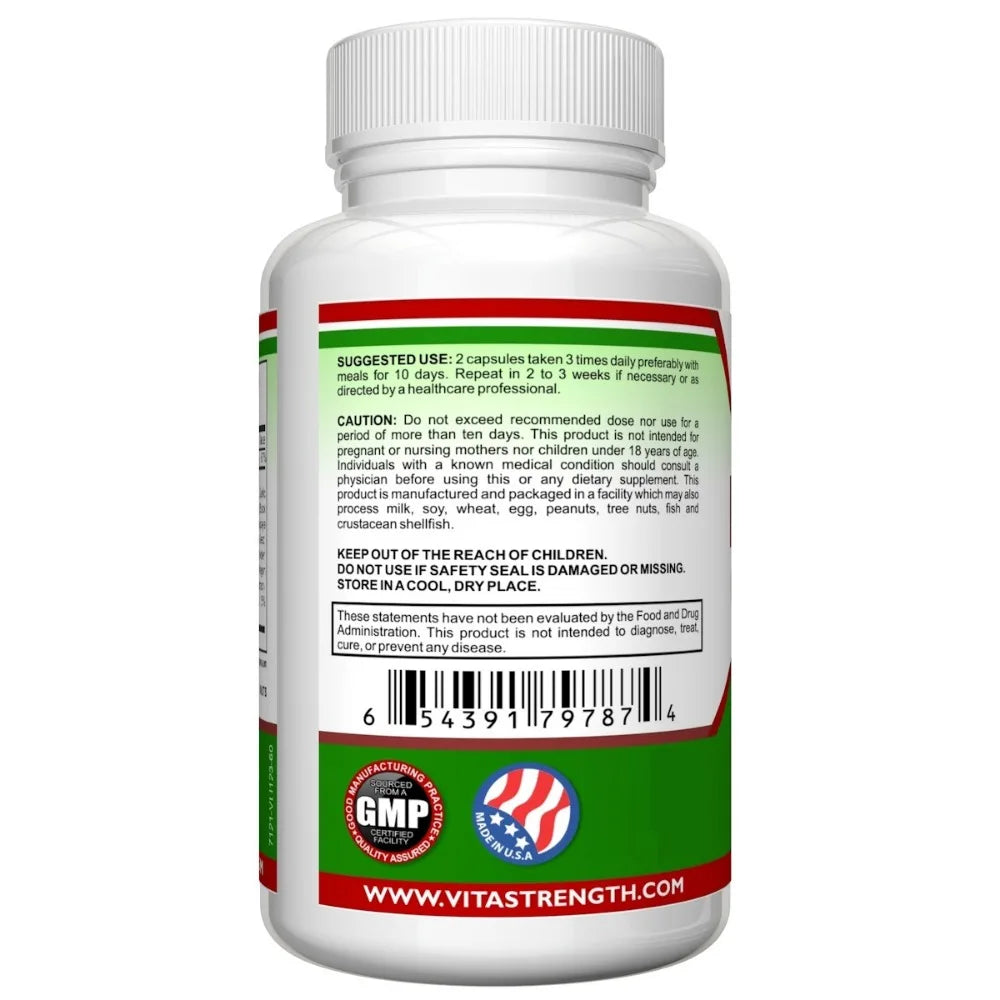 Intestinal Detox Capsules – Black Walnut & Wormwood for Parasite & Intestinal Worm Elimination, 60 Count