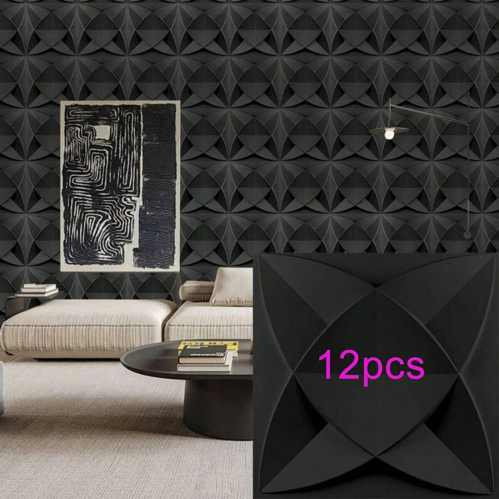 KUUJOJO 3D Textured Wall Panels – Indoor Wall Decoration for Living Room, Bedroom, Hotel, Office, Tape