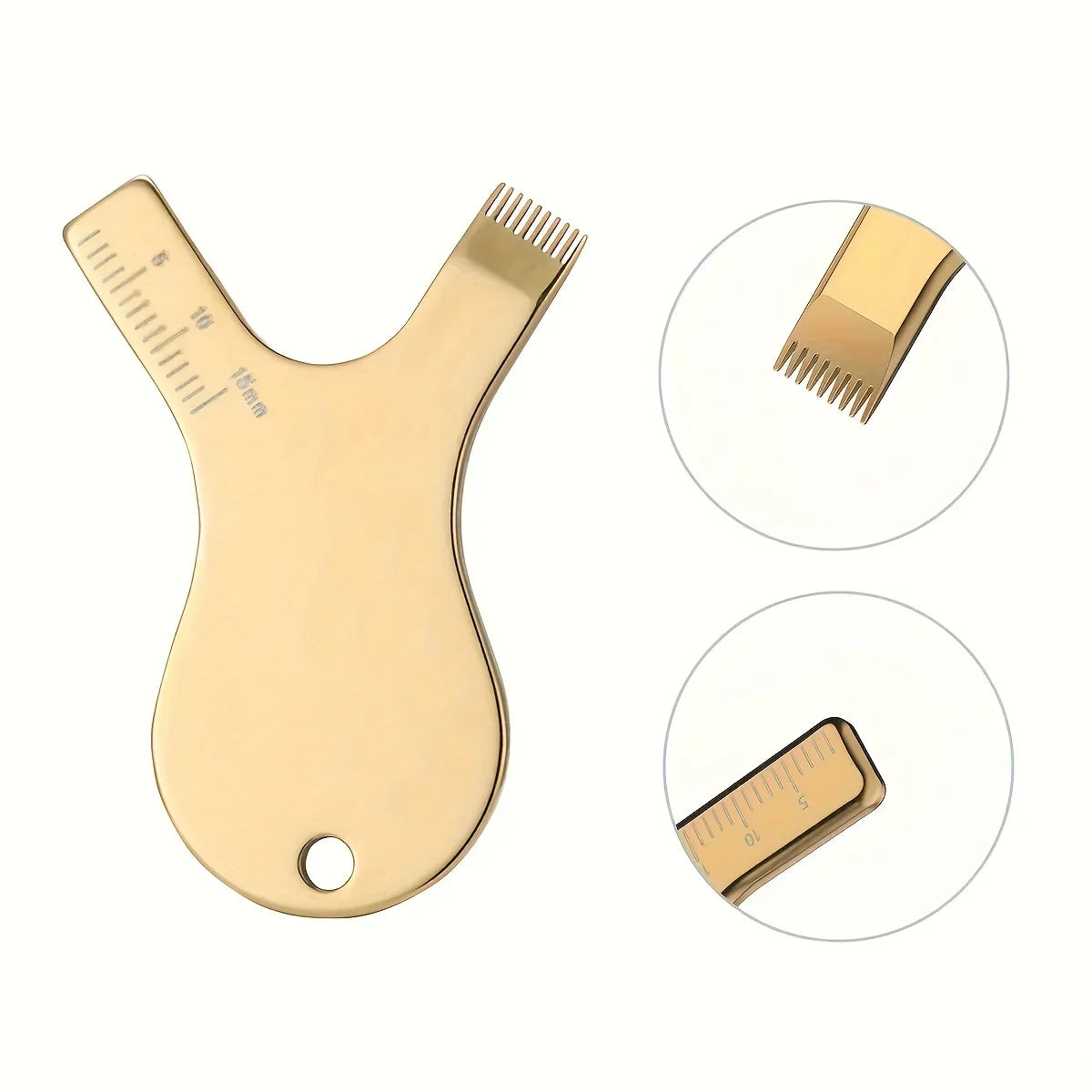 Reusable Lash Lift Brush – Stainless Steel Y-Shaped Eyelash Comb for Permed & Grafted Lashes