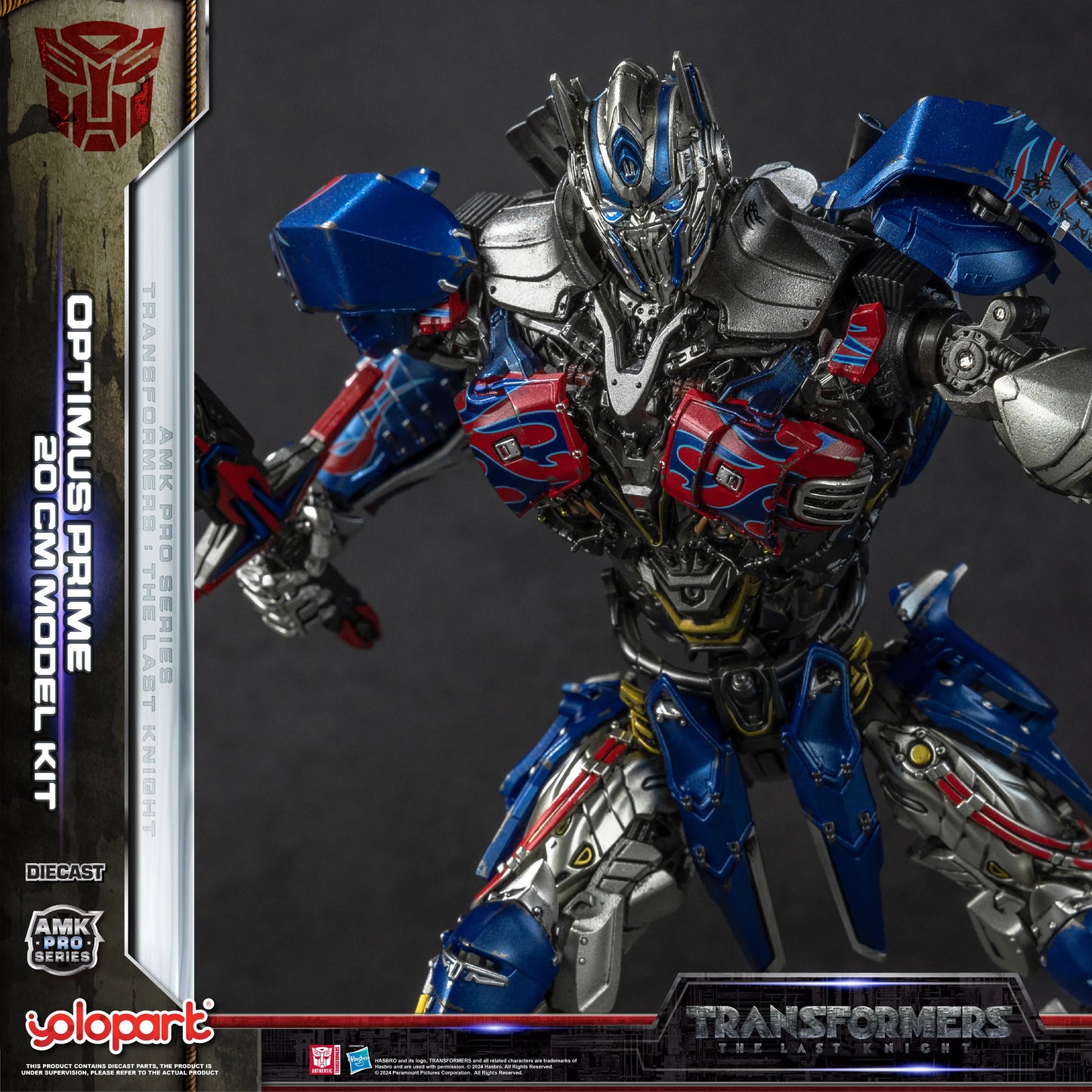 YOLOPARK Transformers Model – The Last Knight AMK PRO 20cm Optimus Prime Action Figure Toy for Boys & Men