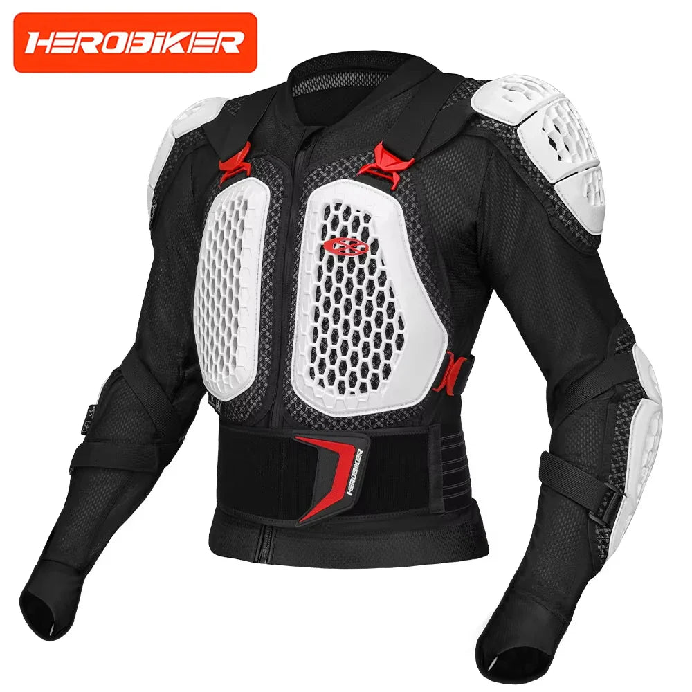 Motocross Armor Jacket & Pants Set – Off-Road Motorcycle Protective Gear with Anti-Crash Chest & Back Padding, CE Certified