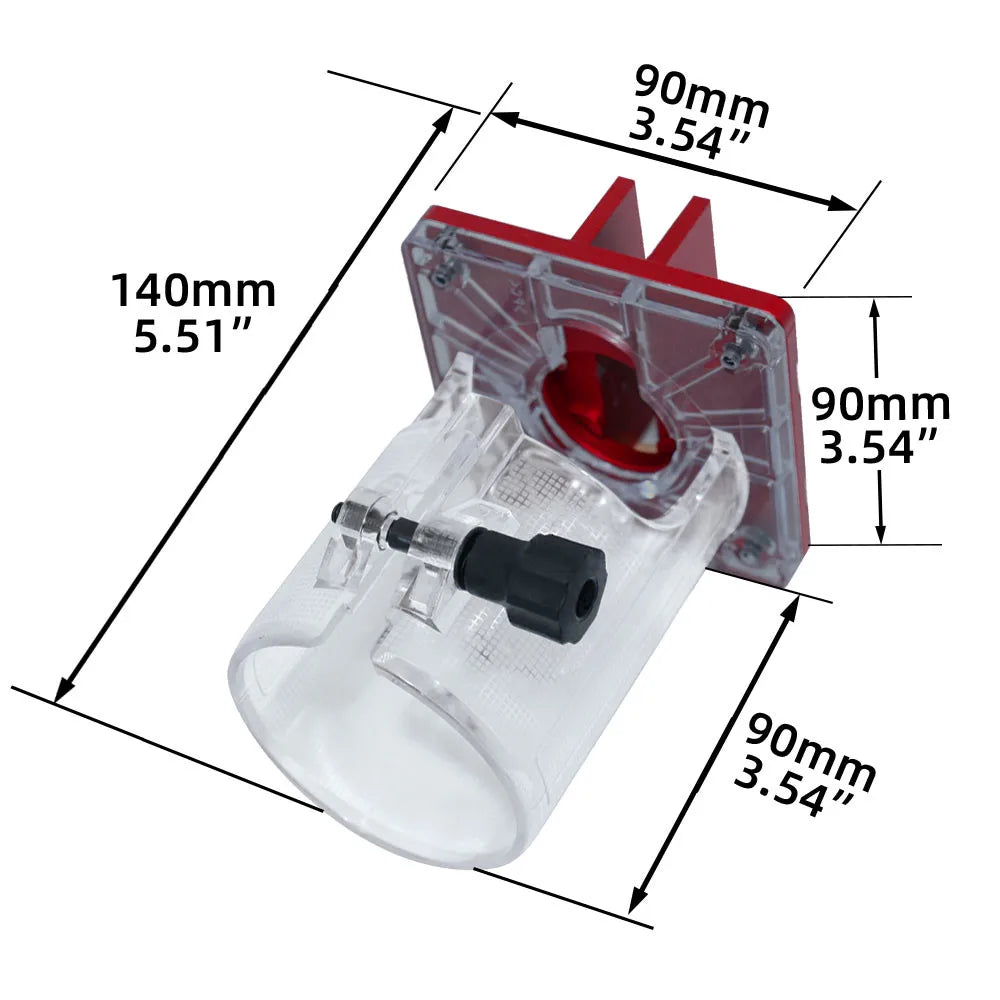 Slotting Guide Base for 65mm Trimming Machine – 2-in-1 Furniture Concealed Connector & Buckle Fastener (Wood Milling Base)