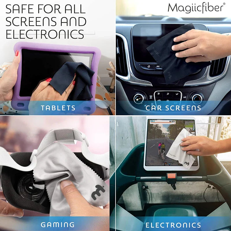 MagiicFiber Microfiber Cleaning Cloths (2-Pack) – Premium for Phones, Glasses, Lenses & Screens