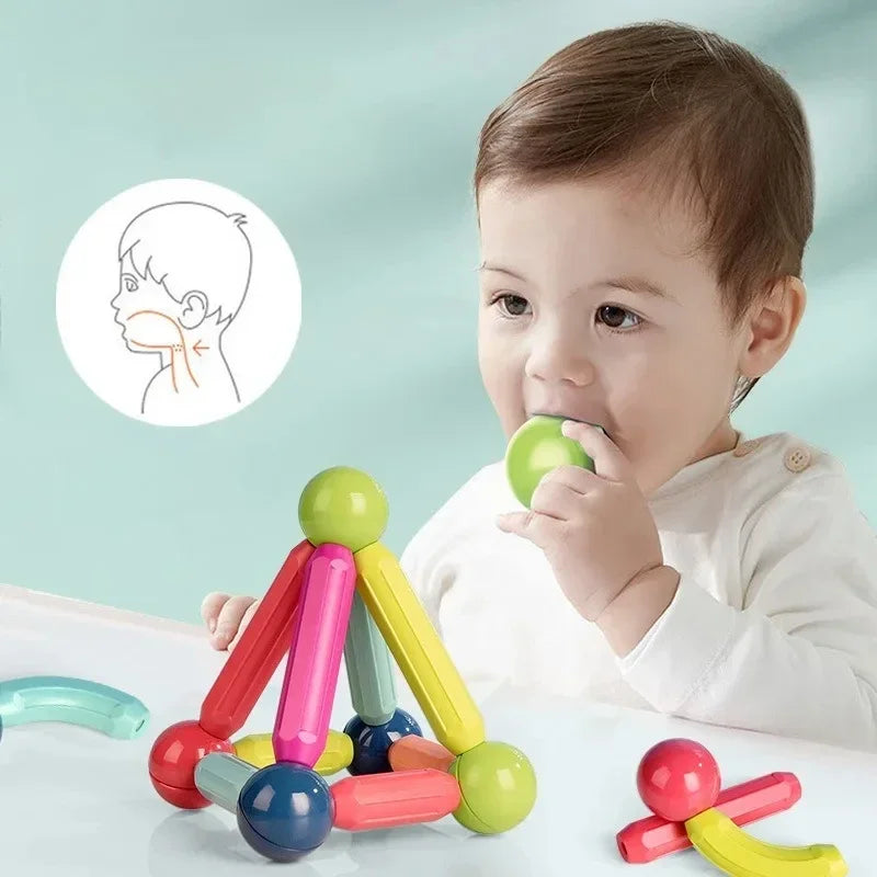 Magnetic Building Blocks Cube Set - Creative STEM Puzzle Toy for Early Learning & Brain Development