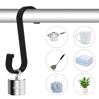12PCS Heavy Duty 304 Stainless Steel S Hooks – Metal S-Shaped Hangers for Plants, Pots, Pans, Closet