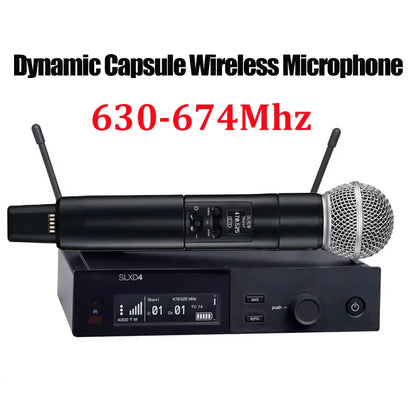 SLXD Wireless Microphone System – 500/600/800MHz 4-Pin Headset with KSM8/Beta58, Professional Audio for Stage & Karaoke