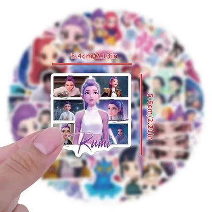 55-170PCS K-Pop Demon Hunters Anime Stickers – Waterproof DIY Decoration for Boys, Girls & Fans Gift