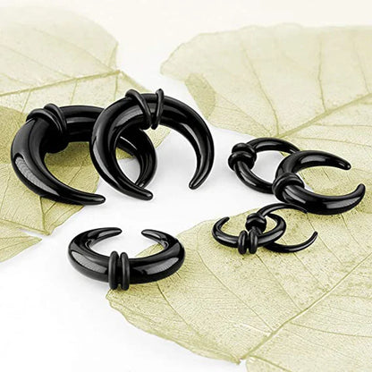8PCS Acrylic Ear Piercing Kit — Spiral Tapers, Tunnels & Septum Horns for Men & Women Body Jewelry