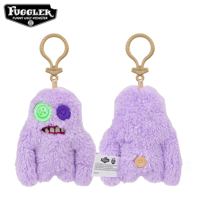 Original Fuggler Tooth Monster Keychain – Cute Wide-Eyed Plush Toy, Funny Ugly Monster Doll Pendant Gift