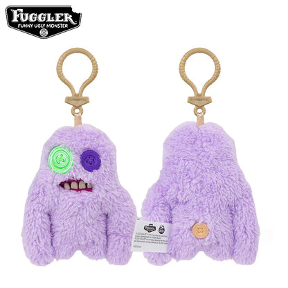 Original Fuggler Tooth Monster Keychain – Cute Wide-Eyed Plush Toy, Funny Ugly Monster Doll Pendant Gift
