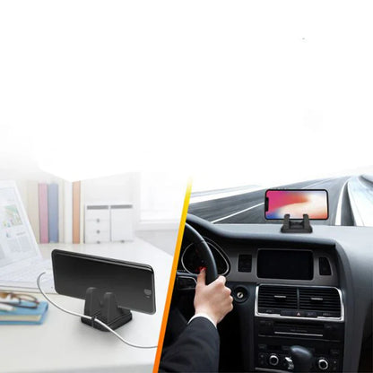 360 Degree Rotatable Car Phone Holder - Stick to Dashboard Silicone Bracket, Stable GPS Stand, Dashboard Phone Support