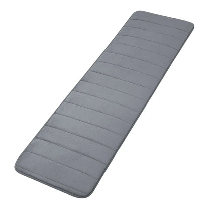40x120cm Absorbent Striped Memory Foam Bathroom Rug - Soft Non-Slip Bath Mat