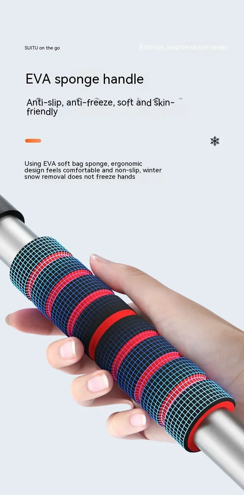 Winter Car Snow Shovel & Ice Scraper – Extendable Detachable Windshield Cleaning Brush Tool