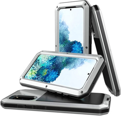 Heavy Duty Metal Doom Armor Case for Galaxy S25/S24/S23/S22/S21/S20 Ultra/S10 Plus/Note 20/10 – Shockproof Dust Protection