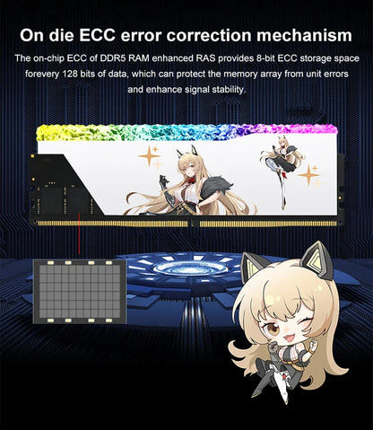 JUHOR DDR5 RGB Gaming Memory – 16GB 6800MHz RAM for Desktop PC