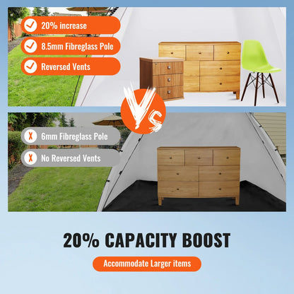 VEVOR Foldable Portable Paint Booth Shelter - Versatile Spray Painting Tent for DIY Projects and Crafts, Available in 7.5x5.2x5.2/10x7x6ft Sizes, Ideal for Furniture and Hobby Tools