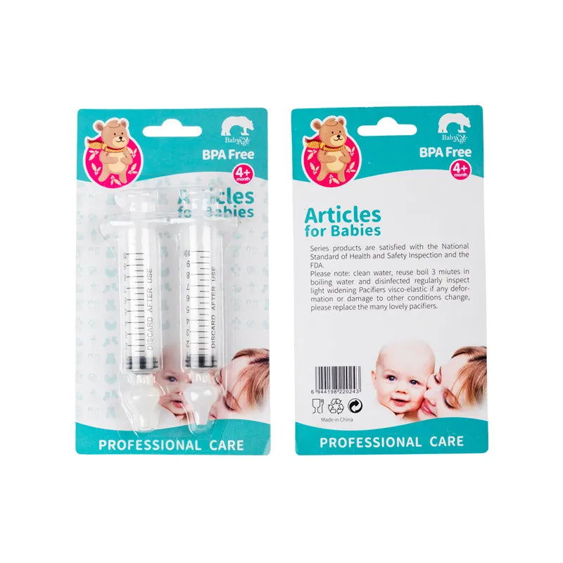 2 Pcs Baby Nasal Cleaner - Rhinitis Nasal Washer Needle Tube Aspirator Syringe for Children, Nose Washing Tool