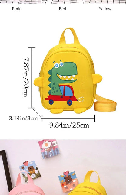 Cute Cartoon Dinosaur Kids Backpack – Anti-Lost Toddler School Bag for Kindergarten & Preschool