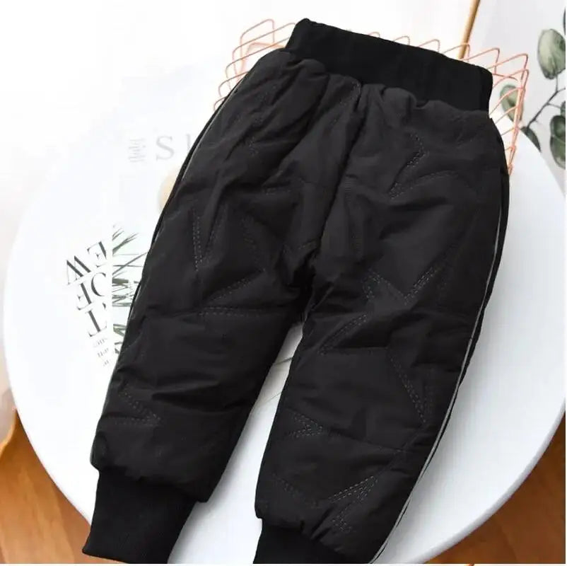 Baby & Kids Winter Ski Pants – Thick Cotton Plus Velvet Waterproof Trousers for Boys & Girls 1–6 Years