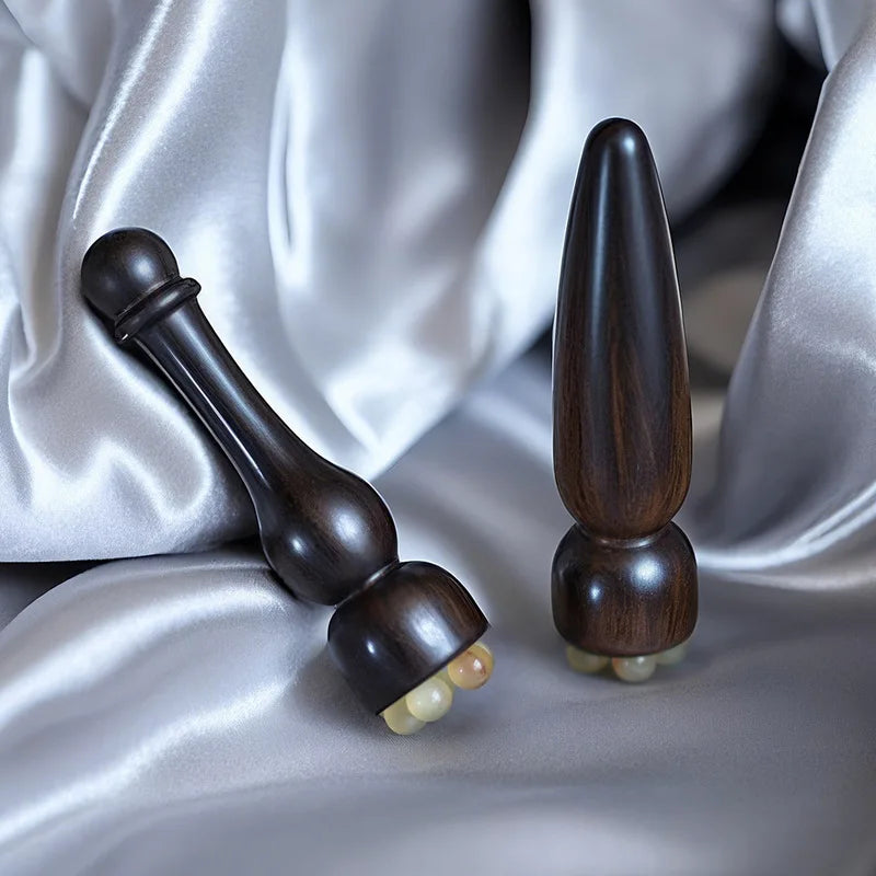 Small Lotus Pod Wooden Facial Massager - Natural Wood Skin Care & Relaxation Tool