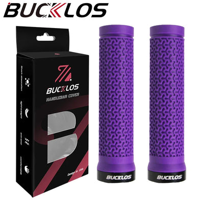 BUCKLOS Lock-On Bicycle Handlebar Grips — Anti-Slip Waterproof MTB Damping Cuffs for Mountain Bikes