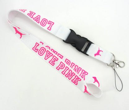 LOVE PINK Cellphone Lanyard Strap – Detachable Buckle Holder for Keys, ID Cards, Clothing & Accessories (H005)