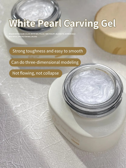 12ml Thick Light Carving Glue – Soft Candy Gel for Ice Flower Style, Non-Washable Armor Oil Glue for Nail Salon Use