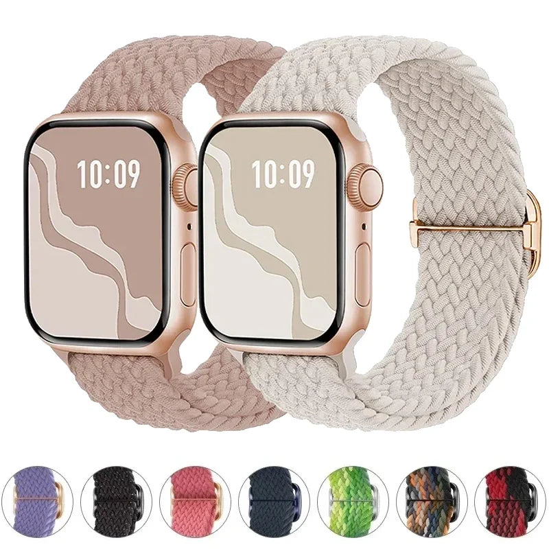 Braided Solo Loop for Apple Watch Ultra | Elastic Nylon Band | Fits 38mm-49mm | Compatible with iWatch Series 3-9 and SE