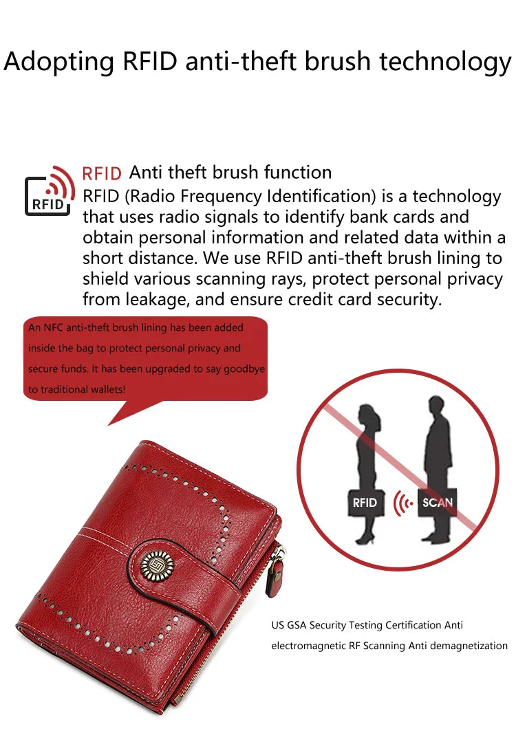 Fashionable Women’s Retro Short Wallet – PU Leather Multifunctional Handbag with Large Capacity, Multi-Card Slot & Coin Pocket