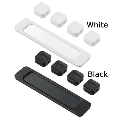Silicone Magnetic Cable Organizer - Self-Adhesive DIY USB Holder for Flexible Desktop Cable Management