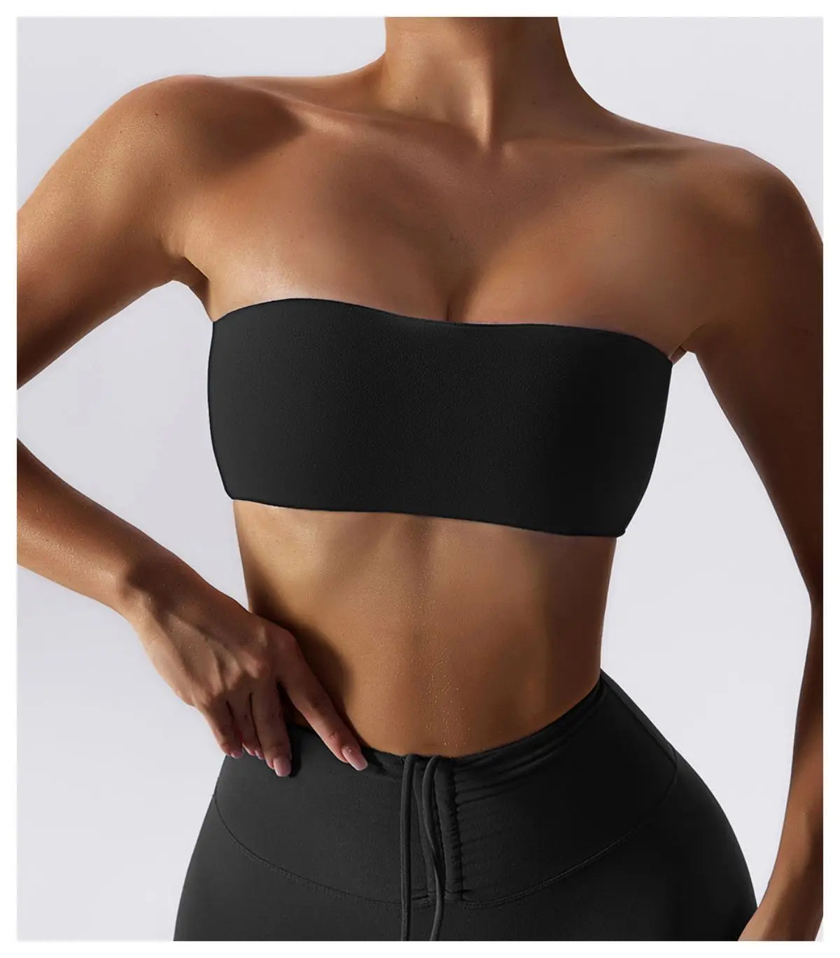 Women’s Strapless Sports Bra — Quick-Dry Yoga & Gym Tube Top | Fitness Chest Wrap Workout Bra