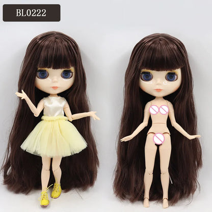 ICY DBS Blyth Doll – 1/6 BJD Customized Nude Joint Body, White Skin Glossy & Matte Face, 30cm Girl Toy Gift