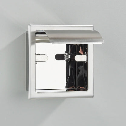 Onyzpily Bathroom Toilet Paper Holder | Chrome Finish Stainless Steel Tissue Box Holder, Wall Mounted, Black & Chrome
