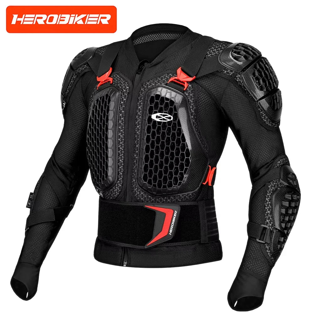 Motocross Armor Jacket & Pants Set – Off-Road Motorcycle Protective Gear with Anti-Crash Chest & Back Padding, CE Certified