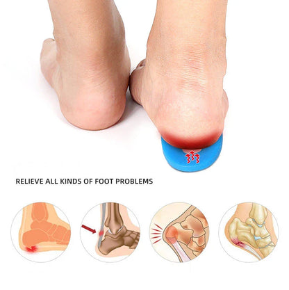 Silicone Gel Insoles – Heel Cushion Soles for Foot Pain Relief, Plantar Fasciitis Protectors, Spur Support Shoe Pads, Feet Care Inserts
