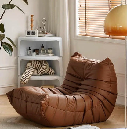 Caterpillar Single Sofa Chair – Cozy Tatami Lounge Chair for Living Room, Bedroom, Balcony, Reading, and Leisure