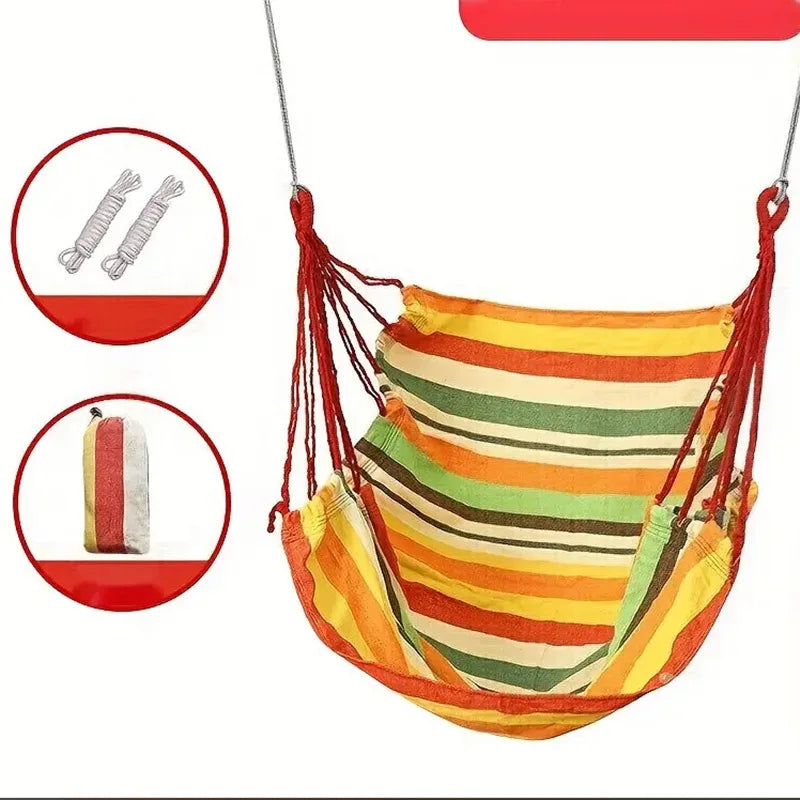 Durable Outdoor Camping Hammock - Adult & Kids Hanging Swing Chair for Travel, Indoor & Outdoor Relaxation