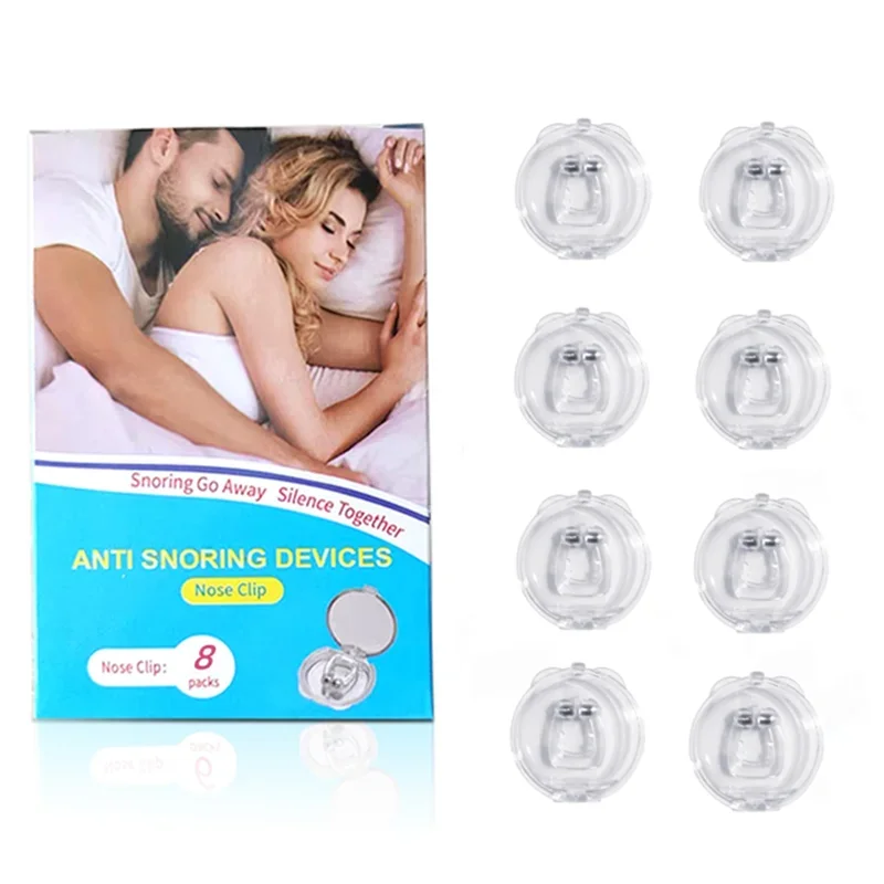 Silicone Magnetic Anti-Snore Nose Clip – Sleep Aid Apnea Guard with Case for Night Snoring Solution
