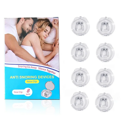 Silicone Magnetic Anti-Snore Nose Clip – Sleep Aid Apnea Guard with Case for Night Snoring Solution
