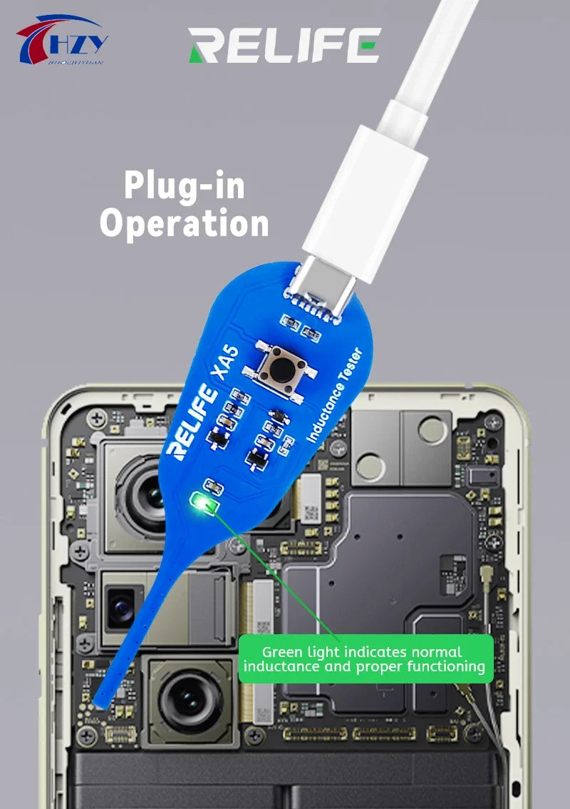 RELIFE XA5 Inductance Tester - Non Contact Electromagnetic Fault Detector for Phone PCB Motherboard Repair Diagnostics