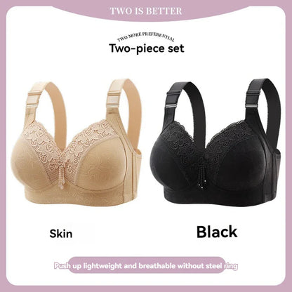Women’s Lace Deep V Ultra-Thin Bralette – Sexy Sheer Lingerie Top Plus Size Comfortable Everyday Bra