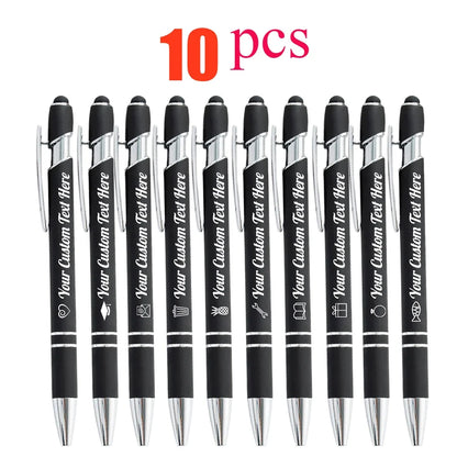 Customized Ballpoint Pen with Stylus - Personalized Metal Name & Logo Pen for Business, Graduation & Gifts