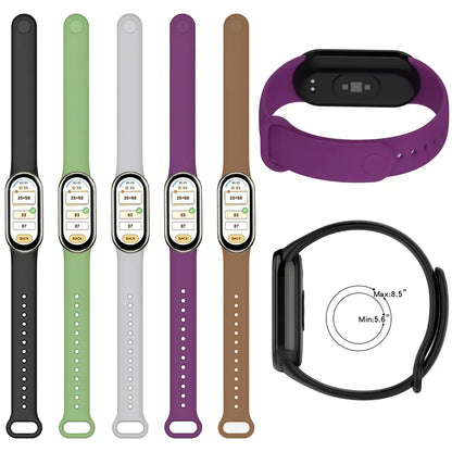 Silicone Sport Strap for Xiaomi Mi Band 8 NFC – Replacement Smartwatch Bracelet