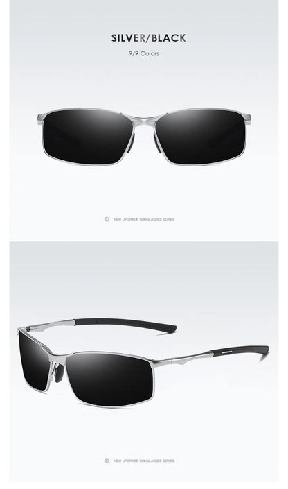 Aoron Polarized Sunglasses — Unisex Driving Mirror Sun Glasses with Metal Frame & UV400