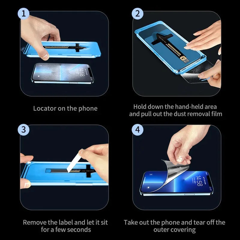 Screen Protector for iPhone 15 14 13 12 11 XR XS – Toughened Glass with Install Kit, Explosion-Proof, MagicJohn